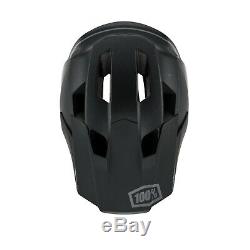 100% Trajecta Full-Face Jet Ski MTB Bike Helmet Black Snow Ski Snow Board