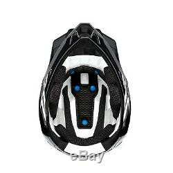 100% Trajecta Full-Face Jet Ski MTB Bike Helmet Black/White Snow Ski Snow Board