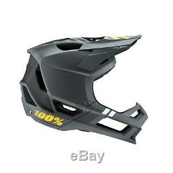 100% Trajecta Full-Face Jet Ski MTB Bike Helmet Charcoal Snow Ski Snow Board