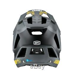 100% Trajecta Full-Face Jet Ski MTB Bike Helmet Charcoal Snow Ski Snow Board