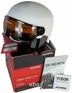 ALPINA ARBER VISOR Q-LITE ski helmet snowboard helmet size 51-55 white matte new original packaging