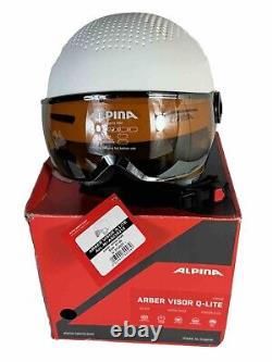 ALPINA ARBER VISOR Q-LITE ski helmet snowboard helmet size 51-55 white matte new original packaging