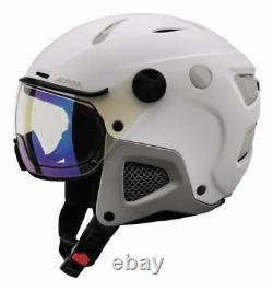 Alpina Attelas Visor VHM Ski Helmet Snowboard Helmet White Grey Matte
