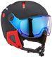 Alpina Attelas Visor Vhm Ski Helmet, Unisex, Attelas Visor Vhm, Black-red Matt