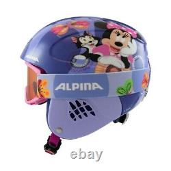 Alpina Kids Minnie Carat Ski Helmet c/w Ski Goggles Carat Set Disney Snowboard