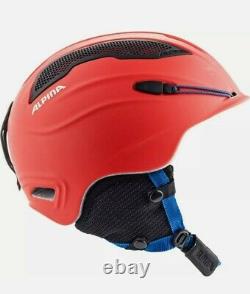 Alpina Snow Tour Ski Helmet 58-61cm A9071551 Red Blue Matt