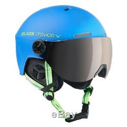 BLACK CREVICE Ski-& Snowboardhelm mit Visier Modell GSTAAD Blue/Lime