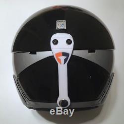BRIKO VULCANO Race Helmet FIS 6.8 Black-Silver-White Size 60cm for Ski Snowboard