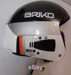 BRIKO ski VULCANO race helmet FIS 6.8 us team BLACK 56 cm PROTETTO nastar ussa