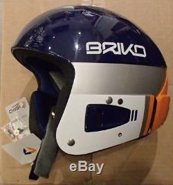 BRIKO ski VULCANO race helmet FIS 6.8 us team BLUE SKY WHITE ASH 58 cm nastar
