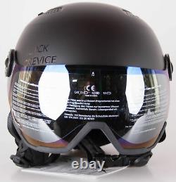 Black Crevice Ski Helmet Snowboard Helmet Unisex Adult Chamonix Visor L 58/-61
