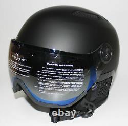 Black Crevice Ski Helmet Snowboard Helmet Unisex Adult Chamonix Visor M