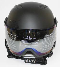 Black Crevice Ski Helmet Snowboard Helmet Unisex Adult Chamonix Visor S 51-54