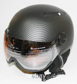 Black Crevice Ski Helmet Snowboard Helmet Unisex Adult Chamonix with Visor L