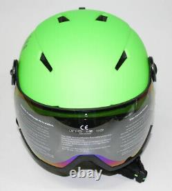 Black Crevice Ski Helmet Snowboard Unisex Adult Vail with Visor M 55-58 CM