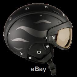 Bogner Ski-Helm B-Visor Flames Black Matt