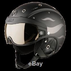 Bogner Ski-Helm B-Visor Flames Black Matt
