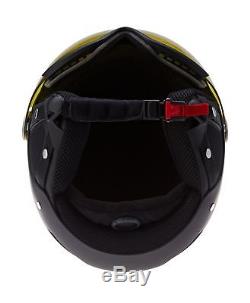 Boll Skihelm Backline Visor Soft Black/Silver Gun/Lemon Helmet 59-61 cm