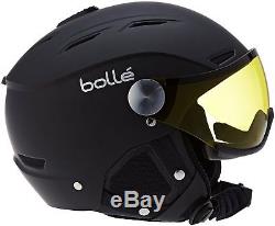 BollÃ© Backline Visor Outdoor Skiing Helmet available in Soft Black 59-61 cm