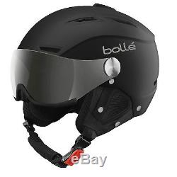 BollÃ© Backline Visor Outdoor Skiing Helmet available in Soft Black 59-61 cm
