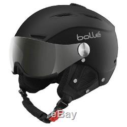Bolle 31156 Backline Visor Soft Black and Silver Ski Helmet with Silver Gun and