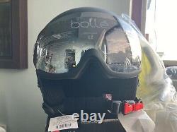 Bolle Backline Visor Ski/Snowboard Helmet Size M (56-58cm) Soft Black & Silver