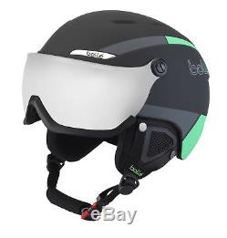 Bolle NEW Men's B-YOND Visor Ski Helmet Black & Green BNWT