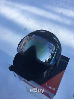 Bolle Ski Snowboard Helmet with Visor Googles Black M 53-56cm New in Box $300