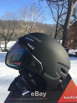 Bolle Ski Snowboard Helmet with Visor Googles Black M 54-58cm New in Box $300