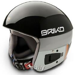 Briko Vulcano FIS Ski Race Helmet Black, Small (54cm)