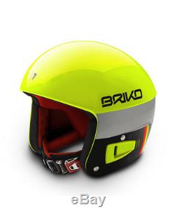 Briko Vulcano FIS Ski Racing Helmet Orange Yellow Fluo, 58cm