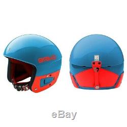 Briko Vulcano Junior FIS Adjustable Ski Helmet Blue Orange, S/M (53-56cm)