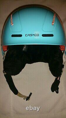 CASCO -SP-3 blue and orange ski/snowboard helmet with carry case