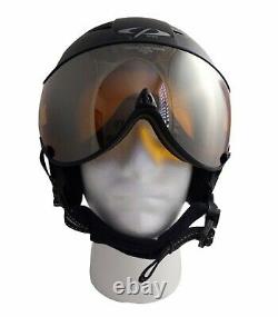 CP SiPi Black Matte Visor Ski Snowboard Helmet Mens CM 60-62 Unisex Swiss Italy