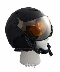 CP SiPi Black Matte Visor Ski Snowboard Helmet Mens CM 60-62 Unisex Swiss Italy
