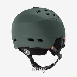 Head Radar Ski + Snowboard Visor Helmet Night Green