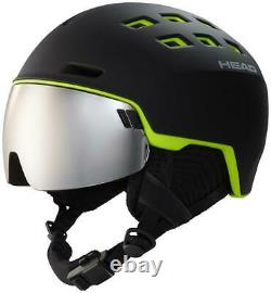 Head Radar Visor Ski + Snowboard Helmet Black/Lime