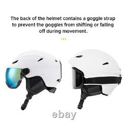 Integrated Ski Helmet Men Women Snowboard Helmet with Removable Visor Goggles