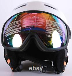 Julbo Strato Ski Helmet Snowboard with Visor Women's White/Black 56 cm-58 CM
