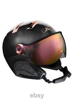 KASK Men's Black Piuma R Chrome Visor Skiing Snowboard Helmet Size 55/S NEW
