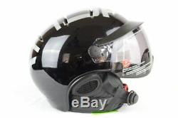 Kask Helmet Style Snowboard Ski Piuma Goggles Black Silver Small 55-56 cm NEW