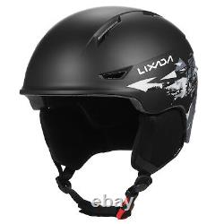 Lixada Snowboard Helmet with Detachable Earmuff Men Women Safety Skiing Helmet