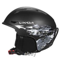 Lixada Snowboard Helmet with Detachable Earmuff Men Women Safety Skiing Helmet