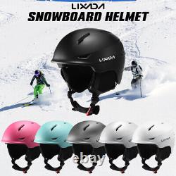 Lixada Snowboard Helmet with Detachable Earmuff Men Women Safety Skiing Helmet