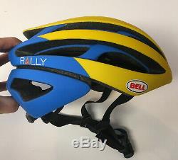 Medium Bell Z20 Yellow Blue Rally Cycling MIPS Road Bike Helmet Size M