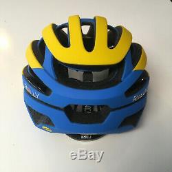 Medium Bell Z20 Yellow Blue Rally Cycling MIPS Road Bike Helmet Size M