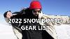 My 2022 Snowboard Gear List