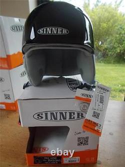 NEW Black Sinner Ski Helmet Skiing Snowboarding Unisex Mens Youths M Medium Med