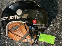 NEW KASK Class Sport Ski Helmet w Visor 50% OFF BLACK METALLIC M 58 ITALY $500