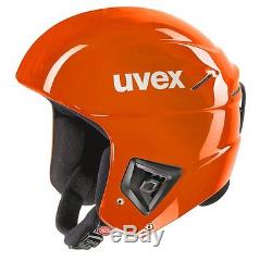 New 2017 Uvex Race + Plus Ski Snowboard Racing Helmet Orange 58-59 Fis Approved